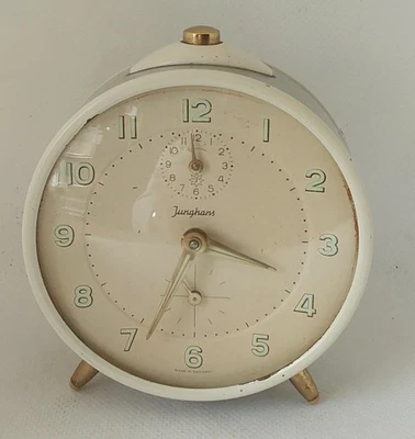 Mechanischer Junghans Wecker grau Vintage 70er in OVP - Bild 1 von 4
