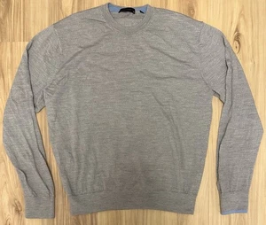 Greyson Golf Herren Gr. XL 100% Wolle Pullover grau mit hellblau, langarm - Bild 1 von 4