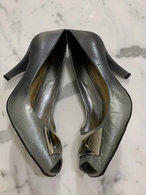 Antonio Melani металлический Ombré черный - серый кожаный заглянуть носок каблуки туфли 9 М - Изображение 1 из 4