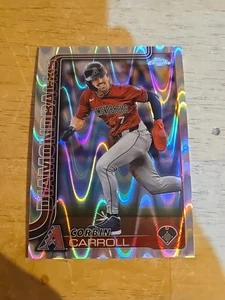 2025 Topps Chrome - Corbin Carroll #268 Raywave Refractor Arizona Diamondbacks - Picture 1 of 2