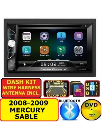 2008-2009 MERCURY SABLE  BLUETOOTH DVD CD USB AUX SD CAR RADIO STEREO PKG - Image 1 of 4