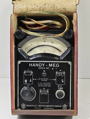 Nordisk Handy-Meg 500V DC Isolationsprüfer - Für Teile - Bild 1 von 4