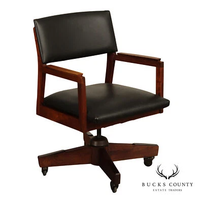Mid Century Modern Swivel Desk Chair - Image 1 of 4