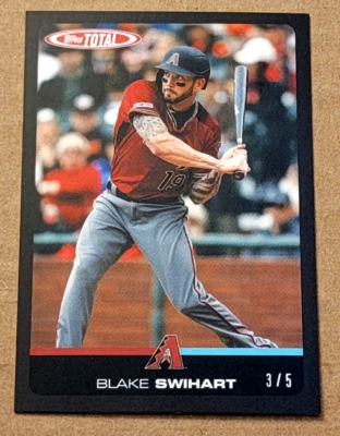 2019 Topps Total #597B Blake Swihart Black Parallel 3/5 Made - Diamondbacks - Image 1 of 2