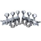6Pcs Guitar Locking Tuners (3L+3R Handed) 1:18 Ratio Lock String Tuning For Key
