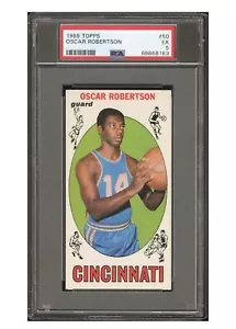 1969 Topps Oscar Robertson #50 PSA EX 5 Cincinnati/Milwaukee Salón de la fama - Imagen 1 de 2