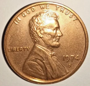 1974 S USA LINCOLN HEAD PENNY - SMALL CENT MEMORIAL PROOF-LIKE CONDITION 1974-S - Picture 1 of 4