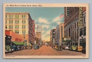 Main Street Akron Ohio Postkarte - Bild 1 von 2