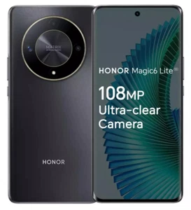 Honor Magic 6 Lite 256GB 8GB Dual SIM Unlocked 180MP Midnight Black New - Picture 1 of 11