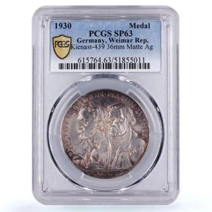 Germany Augsburg Confession Melanchton Luther Matte SP63 PCGS silver medal 1930 - Picture 1 of 2