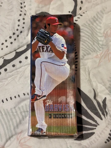 YU DARVISH K Counter Strikeouts Blue Bobblehead Texas Rangers 2013 MLB Baseball Cover