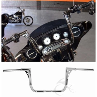 Manillar colgante Rise Ape de 14"" apto para Harley Touring Dresders Bagger 1982-2023 Foto 1 de 4
