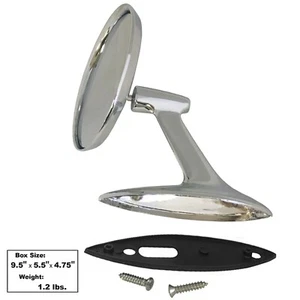 1953~1954 Chevy 150 210 Bel Air Nomad Outside Door Mirror Chrome w/Hardware 4024 - Foto 1 di 2