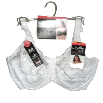 Sujetador Lilyette by Bali 34DD Blanco Modelado Minimizador Estilo Con Aros #LY0428 Nuevo Foto 1 de 4