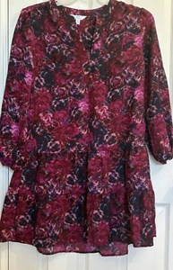 No Boundaries Damen Gr. S Boho Blumen Stufen Baby Puppen Kleid Freizeit Tunika - Bild 1 von 3