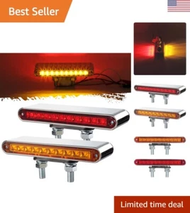 2Pcs 6.5" Red/Amber LED Combo Double Face Truck Semi Trailer Light Bars 10LED... - Foto 1 di 9