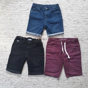 3x Shorts 164 H&M ESPRIT Blau Schwarz Bordeaux kurze Hosen Paket Junge - Bild 1 von 5