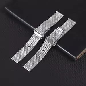 Correa de reloj de acero inoxidable cepillado de alta calidad milanesa 20 mm ajuste OMEGA SEAMASTER - Imagen 1 de 12