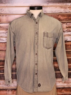 Camisa de mezclilla vintage Jansport manga larga con botones grande Foto 1 de 4