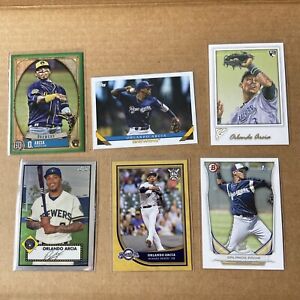 Orlando Arcia 6 Baseball Card Lot 1st Bowman Rookie Topps Parallels Brewers
