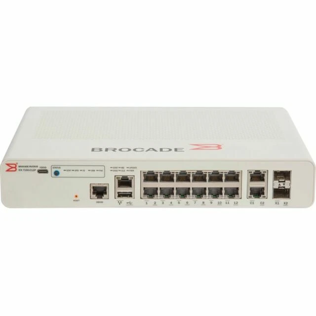 Ruckus ICX 7150 12-Port Compact Switch with 2x10 GBE Uplinks (ICX7150-C12P-2X10GR)