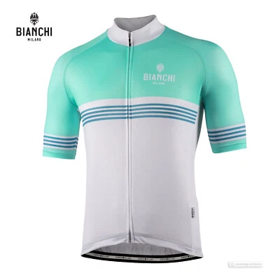 NUEVO Jersey de ciclismo Bianchi Milano PRIZZI: BLANCO/CELESTE Foto 1 de 3