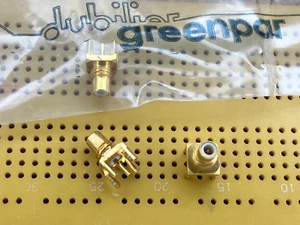 Male SMC Connector 50Ω PCB Through Hole Vertical Greenpar G-65307 Multi Qty - Picture 1 of 2