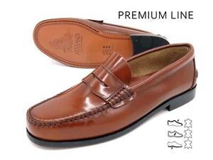 Hombres PREMIUM Mocasines Marrón Pull-On Zapatos de Vestir Suela de Cuero Goodyear Welted NUEVO - Imagen 1 de 23