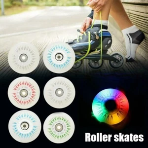4PCS LED inline skate wheels, 90A hardness, for smooth sliding, 80-68mm. - Foto 1 di 26