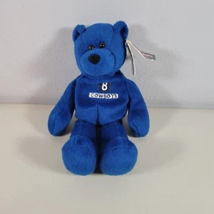 Troy Aikman Plush Beanie Bear Baby Blue 1998 Limited Treasures Dallas Cowboys - Picture 1 of 10