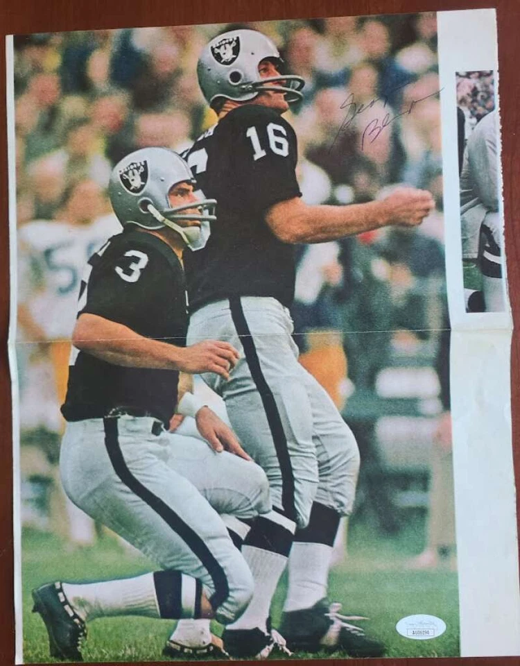 George Blanda Certificado de Autógrafo Certificado de Autógrafo 11x13 Revista Foto Raiders Firmado Foto 1 de 1
