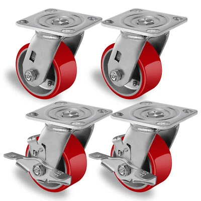 SYRANTION 4 Inch Caster Wheels Heavy Duty,Capacity800-3200LB