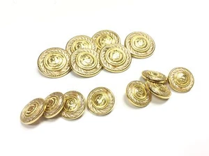 SET 12 KNÖPFE Luxury Blazer ELFENBEIN UND GOLD BÜGEL - Bild 1 von 2