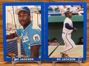 BO JACKSON 2 Karten Blue Border Lot | 1989 Promo Karten Kansas City ROYALS - Bild 1 von 2