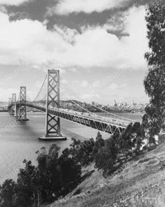 San Francisco Oakland Bridge from Yerba Buena Island 8x10 Reprint Of Old Photo - Bild 1 von 1