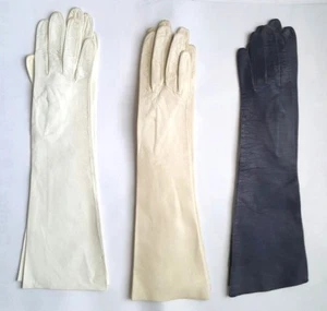 VINTAGE NEU ARIS OF PARIS KIDSKIN LEDER DAMEN HANDSCHUHE 14,25" LÄNGE AUSWÄHLEN - Bild 1 von 9