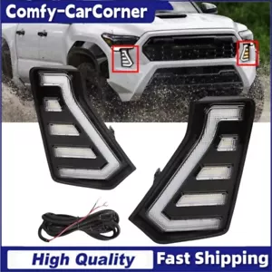For Toyota Tacoma 2024 2025 Front Fog Light Side Grille Daytime Running Lamp DRL - Bild 1 von 10