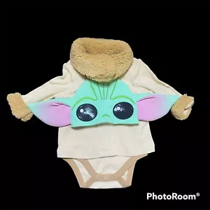 Disney The Child Baby Bodysuit Yoda Mandalorian Halloween Star War 0-3 NWOT - Picture 1 of 8