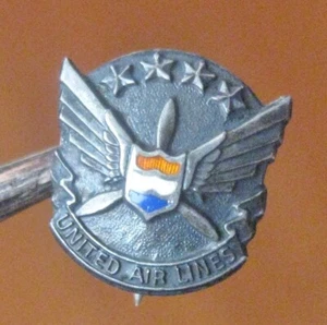 De colección United Airlines Service Award Pin Alas con Hélice Mini Pin de Solapa - Imagen 1 de 7