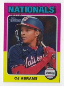 2024 Topps Heritage #446 CJ Abrams Chrome #'d 504/999 ~ Washington Nationals - Picture 1 of 2
