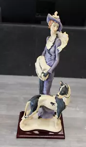Giuseppe Armani 'LADY w/GREAT DANE' Sculpture ~ Florence Italy ~ 1169/5000 - Picture 1 of 5
