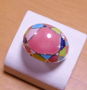 Ring Accessories Tokyo Cabochon Cloisonne Grill - Imagen 1 de 7