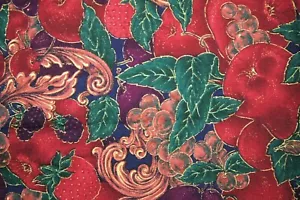 2/3 Yard Elegance Christmas Flowers Cotton Quilting Fabric 24" X 44" - Picture 1 of 2