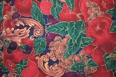2/3 Yard Elegance Christmas Flowers Cotton Quilting Fabric 24" X 44" - Image 1 of 2