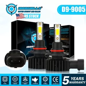 HB3 9005 LED Headlight Bulbs Kit High Beam White Super Bright 6500K Car Lights - Picture 1 of 12