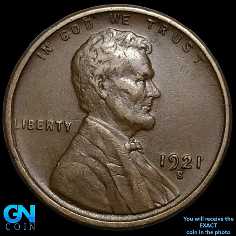 1921 S Lincoln Cent Wheat Penny  #E0772 Cover
