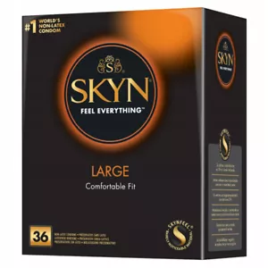 SKYN ® Large condoms * Big XL Size Latex-Free Condoms* Retail box of 36 PCS - Picture 1 of 2