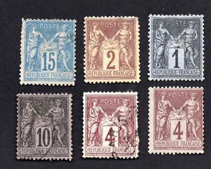 France 1877-78 group of stamps MH/used CV=17.2$ - Picture 1 of 2
