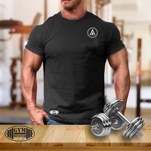 Spartan Shield T Shirt Pocket Gym Clothing Bodybuilding Training Workout MMA Top - Picture 1 of 20