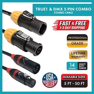 PowerCON True 1 and DMX Combo Pro Cable (5 Pin) - Picture 1 of 6